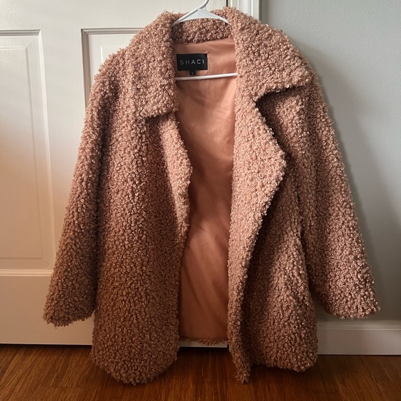 SHACI Faux Fur Oversized Teddy Jacket - Picture 2 of 9